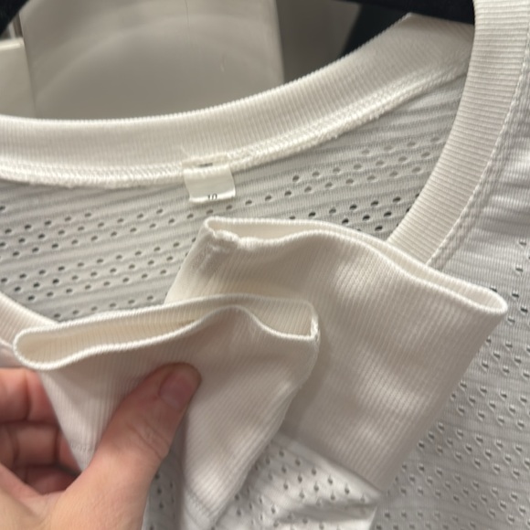 Lululemon Breeze long sleeve vented white top size 10 - Picture 7 of 9